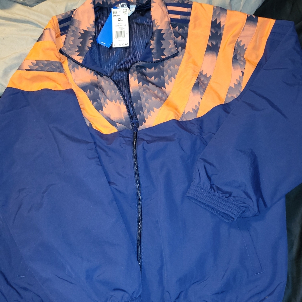 NWT Mens Adidas Originals Track Top Full Zip Night Indigo Jacket Size XL FM3415